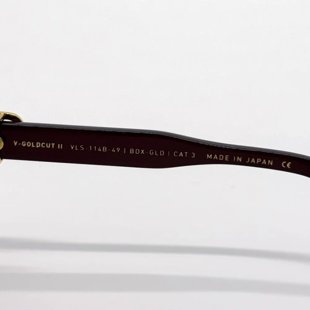 NEW VALENTINO V-GOLDCUT VLS-114B BORDEAUX WOMEN CAT EYE SUNGLASSES VALENTINO